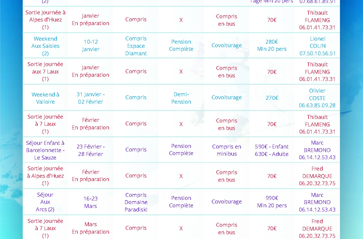 Programme Saison 2024-2025